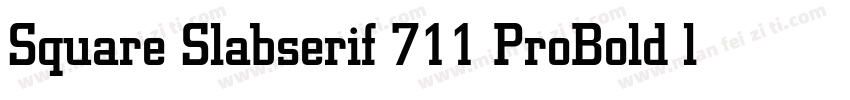 Square Slabserif 711 ProBold ltalic字体转换